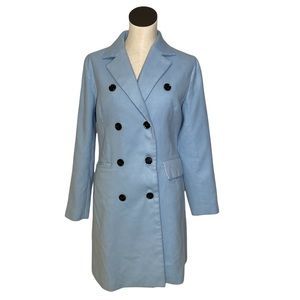 light blue swing coat